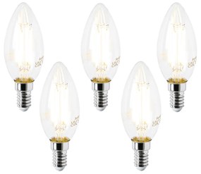 Set de 5 becuri LED E14 B35 Clare 2.2W 470 lm 2700K