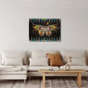 Tablou pe sticlă - Fluture magic (70x50 cm)
