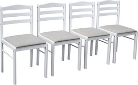 Set de sufragerie 1+4, alb/gri bej, SOMIN
