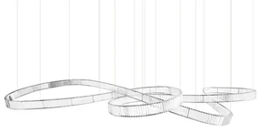 Lustra LED XXL moderna design deosebit CHARMES 380 crom