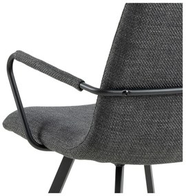 Scaune de dining gri-închis 2 buc. Selina – Actona