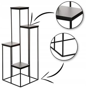 Suport pentru flori KASKADA 110x40 negru