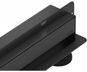 Mexen Flat Wall scurgere liniară montare în perete 2 în 1 80 cm, Neagră - 1730080