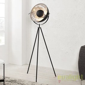 LAMPADAR DESIGN RETRO Studio negru/ argintiu A-36619 VC
