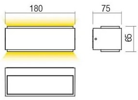 Aplică LED de exterior Redo 90400 DASH LED/9W/230V 4000K IP65 alb