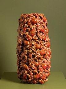 Vas decorativ din ceramica cu motive marine in relief, "Crab Reef"