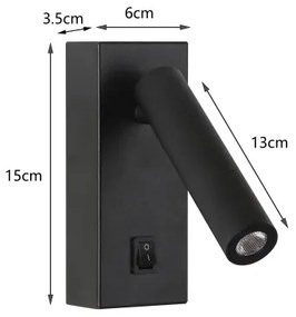 Spot LED de perete Brilagi MAYA LED/3W/230V 4000K negru