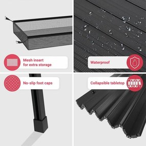 MIADOMODO Masă de camping pliabilă, 90 x 45 x 53 cm