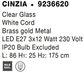 Lustra cu 3 pendule design modern CINZIA