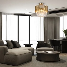 Lustră pe tijă ASPEN 6xE14/40W/230V auriu