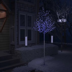 Pom Craciun, 600 LED-uri lumina albastra, flori de cires 300 cm 1, Albastru, 300 cm