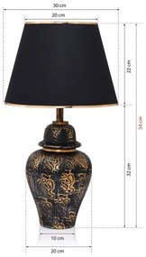 Lampă de masă 1xE27/40W/230V negru