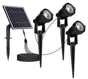 SET 3x lampă LED solară de exterior 3xLED/1,2W/3,7V IP65 3000K
