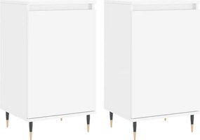 vidaXL Dulapuri, 2 buc., alb, 40x35x70 cm, lemn prelucrat