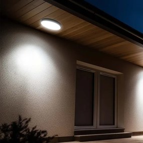 LED plafonieră baie LED/18W/230V IP44 6500K Ø25 cm negru