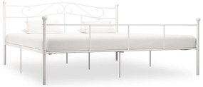 vidaXL Cadru de pat, alb, 180 x 200 cm, metal
