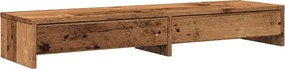 vidaXL Suport monitor cu sertare lemn vechi 100x27x15cm lemn prelucrat