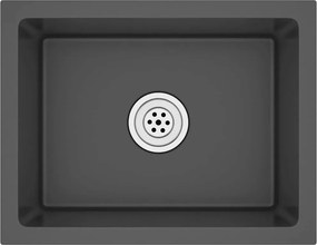 vidaXL Chiuvetă de bucătărie lucrată manual, negru, oțel inoxidabil