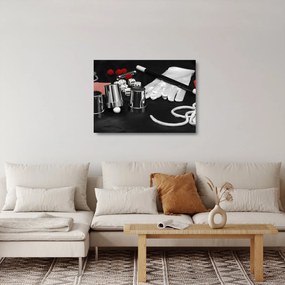Tablou pe sticlă cu uneltele de magie (70x50 cm)
