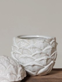 Borcan cu capac din ceramica in forma de con, Pincone