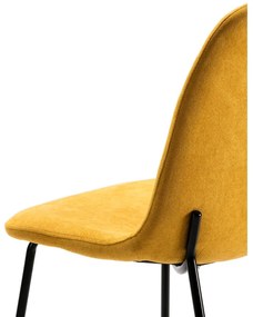Scaune de dining galbene 4 buc. Renne – Marckeric