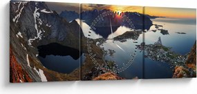 Tablou - Peisaj (cu ceas) (90x30 cm)
