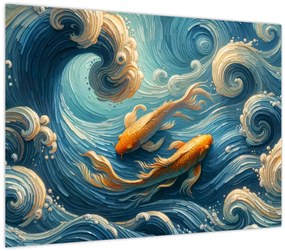 Tablou - Pești aurii (70x50 cm)