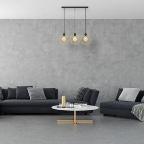 Lustră pe cablu MERCURE 3xE27/15W/230V auriu/negru