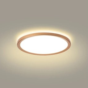 Brilagi Plafonier LED ultra-subțire pentru baie, 18 W, 230 V, Ø 30 cm, aur roz, IP54