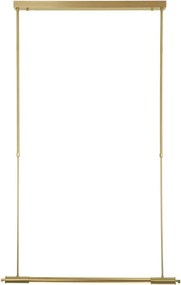 Lustra liniara suspendata LED Flusore auriu