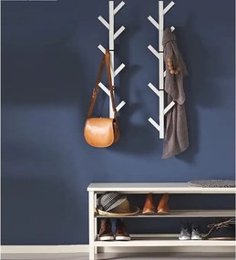 Cuier de perete metal 100 cm Three Homs, alb