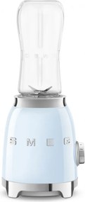 Blender Smeg PBF01PBEU, 300 W, 2 x 600 ml, 20 000–24 000 rpm, Baza antiderapanta, Fara BPA, Otel inoxidabil, Albastru pastel