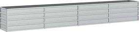 vidaXL Strat înălțat de grădină argintiu 320x40x45 cm oțel galvanizat