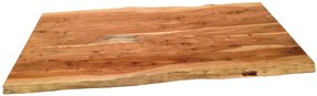 Masa dreptunghiulara din salcam natural cadru maro blat de 56 mm 180x90 cm