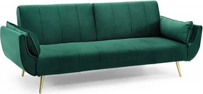Canapea extensibila Divani II 215cm verde/ auriu