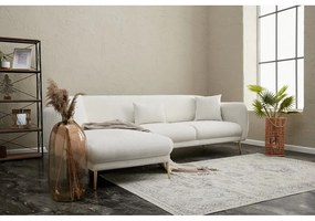 Colțar alb (cu colț pe partea stângă/cu șezlong) Simena – Balcab Home