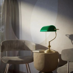 Lampa de birou din alama design clasic Banker