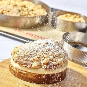 Inel de tort perforat rotund De Buyer 3098.05, 12,5 cm, oțel inoxidabil, 12,5 cm