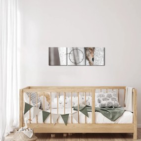 Tablou - Lup (cu ceas) (90x30 cm)