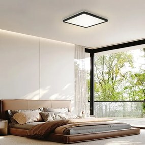 Plafonieră LED pentru baie Brilagi ULTRA SLIM LED/24W/230V 42x42 cm negru IP54