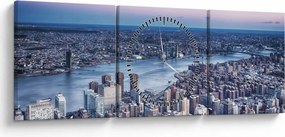 Tablou cu New York (cu ceas) (90x30 cm)