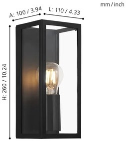 Aplică pentru baie Eglo 99123 AMEZOLA 1xE27/60W/230V IP44