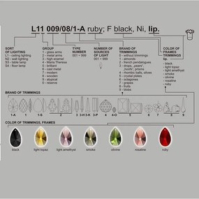 Aplica de perete Lux cristal Bohemia