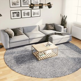 vidaXL Covor pufos &quot;PAMPLONA&quot; cu fire înalte, albastru modern Ø 280 cm