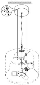 Eglo 31608 - Lustra cu cablu MASERLO 3xE27/60W/230V