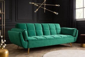 Canapea extensibila BOUTIQUE 215cm verde/ auriu A-40566 VC
