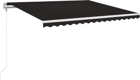 vidaXL Copertină automată cu senzor vânt & LED, antracit, 400x350 cm