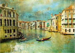 Tablou - Canalul de la Veneția și gondole (70x50 cm)