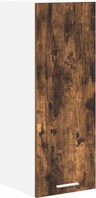 vidaXL Dulap suspendat cu ușă Stejar afumat și alb 30 x 31 x 80 cm