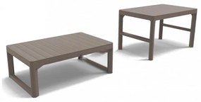 Set de mobilier de grădină Corfu Large II Lyon 6+1 în culoarea cappuccino